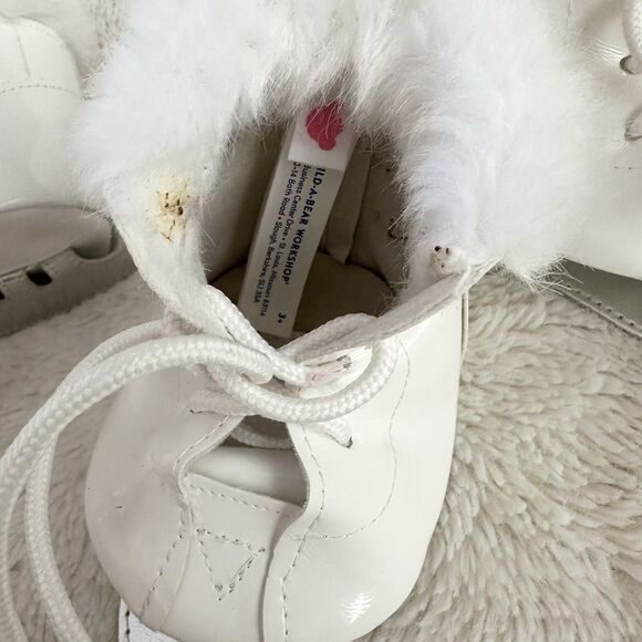 Build A Bear Workshop White Ice Skates Set Of 4 Shoes Accessories Toy - Picture 4 of 6